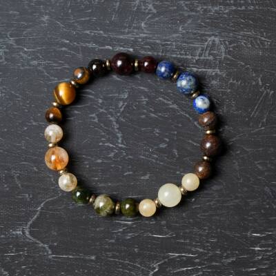 Osmanlı Doğal Taş Sertifikalı Boğa Burcu Doğal Taş Bileklik - 4