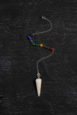 Osmanlı Doğal Taş Sertifikalı Doğal Ay Taşı Enerji Pandülü - Osmanlı Doğaltaş