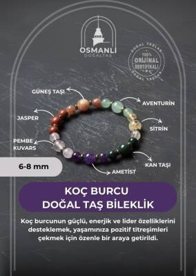 Osmanlı Doğal Taş Sertifikalı Koç Burcu Doğal Taş Bileklik - 2