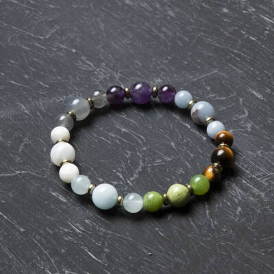 Osmanlı Doğal Taş Sertifikalı Kova Burcu Doğal Taş Bileklik - Osmanlı Doğaltaş