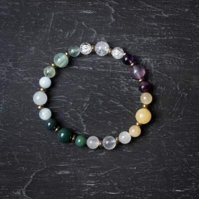 Osmanlı Doğal Taş Sertifikalı Kova Burcu Doğal Taş Bileklik - 4