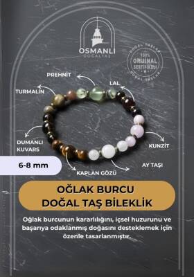 Osmanlı Doğal Taş Sertifikalı Oğlak Burcu Doğal Taş Bileklik - 2