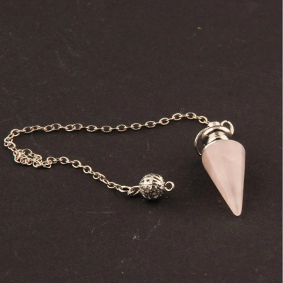 Osmanlı Doğal Taş Sertifikalı Pembe Kuvars Enerji Pandülü - 4