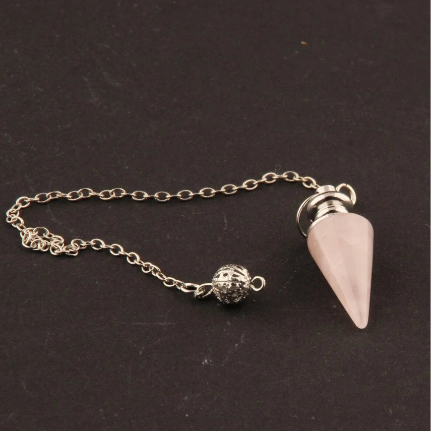 Osmanlı Doğal Taş Sertifikalı Pembe Kuvars Enerji Pandülü - 4