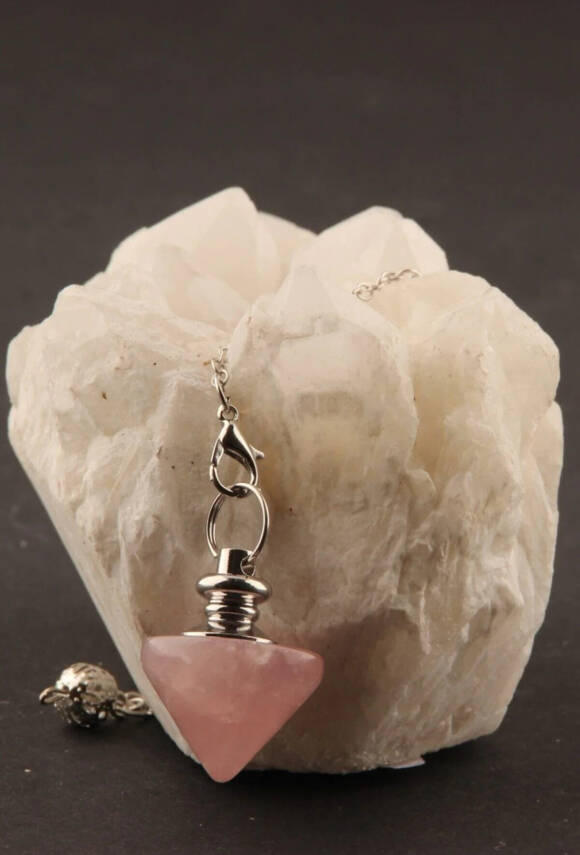 Osmanlı Doğal Taş Sertifikalı Pembe Kuvars Pandül - 1