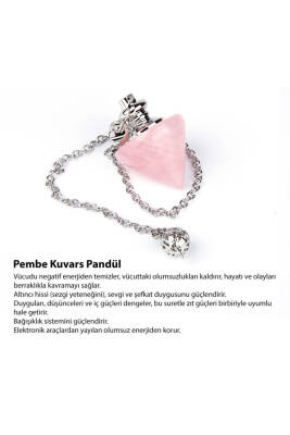 Osmanlı Doğal Taş Sertifikalı Pembe Kuvars Pandül - 2