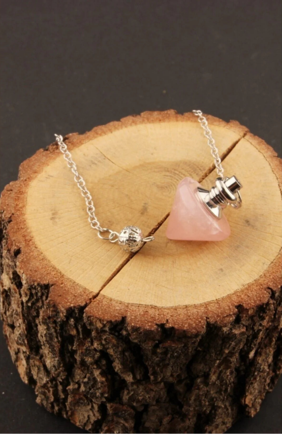 Osmanlı Doğal Taş Sertifikalı Pembe Kuvars Pandül - 3