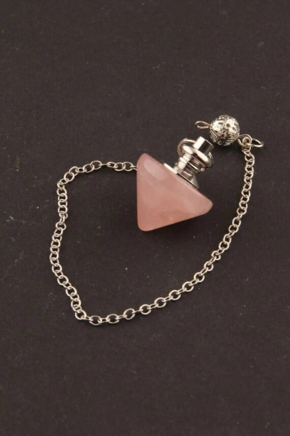 Osmanlı Doğal Taş Sertifikalı Pembe Kuvars Pandül - 4