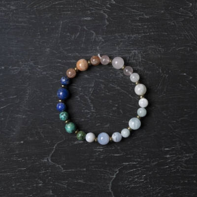 Osmanlı Doğal Taş Sertifikalı Terazi Burcu Doğal Taş Bileklik - 5