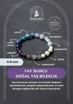 Osmanlı Doğal Taş Sertifikalı Yay Burcu Doğal Taş Bileklik - 2