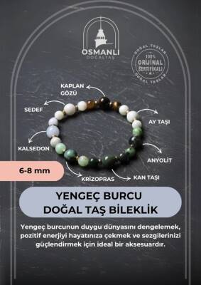 Osmanlı Doğal Taş Sertifikalı Yengeç Burcu Doğal Taş Bileklik - 2
