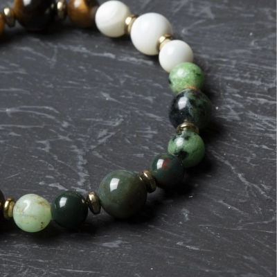 Osmanlı Doğal Taş Sertifikalı Yengeç Burcu Doğal Taş Bileklik - 4