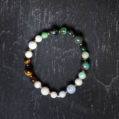 Osmanlı Doğal Taş Sertifikalı Yengeç Burcu Doğal Taş Bileklik - Osmanlı Doğaltaş