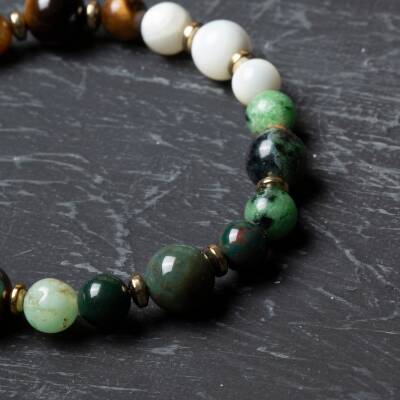 Osmanlı Doğal Taş Sertifikalı Yengeç Burcu Doğal Taş Bileklik - 3