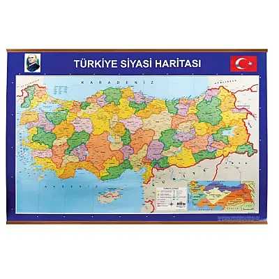 Panda Türkiye Siyasi Ve Fiziki Çıtalı Harita 70 x 100 - 1