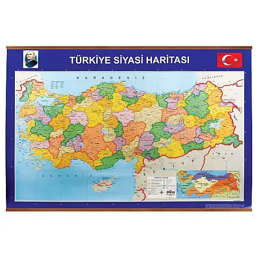 Panda Türkiye Siyasi Ve Fiziki Çıtalı Harita 70 x 100 - 1
