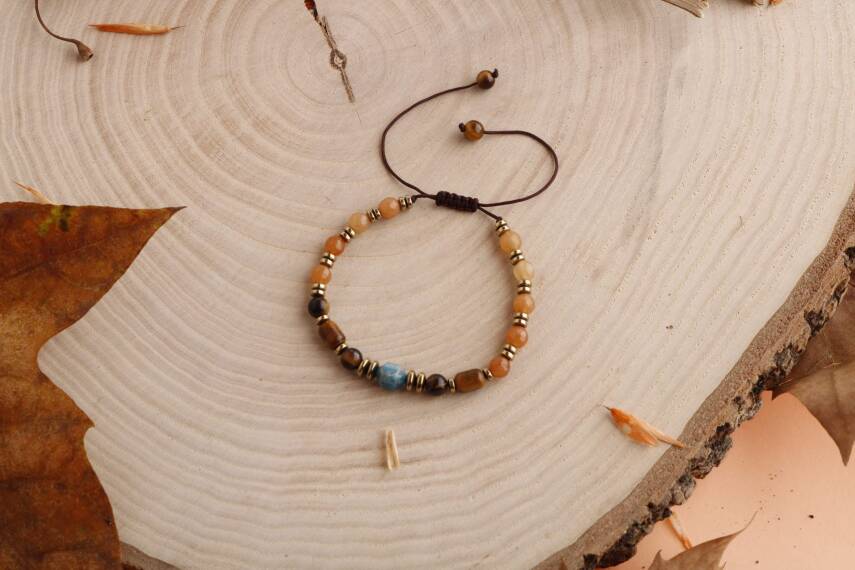 Patara Kaplangözü Aventurin Apatit Doğal Taş Bileklik - 2