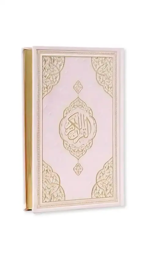 Pembe Hafız Boy Kuranı Kerim Kenar Yaldızlı Deri Cilt - 1