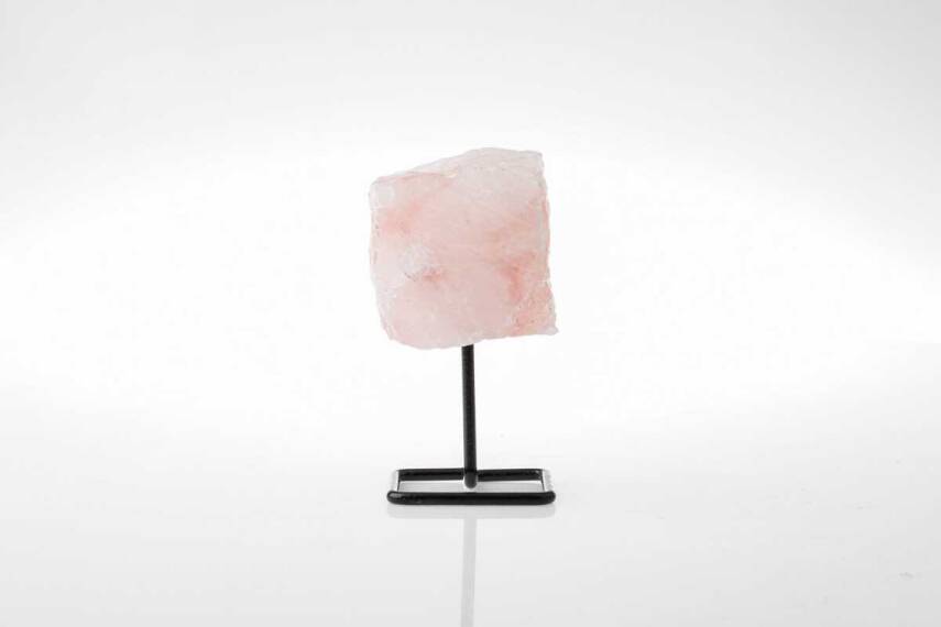 Pembe Kuvars Ayaklı Ham Kütle Taş (7-10cm Yükseklik) - 1