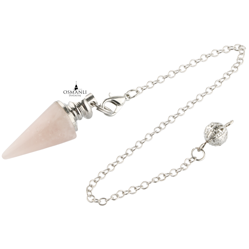 Pembe Kuvars Doğal Taş Pandül - 1