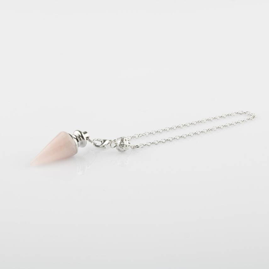 Pembe Kuvars Doğal Taş Pandül - 5