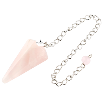 Pembe Kuvars Doğal Taş Pandül - 6