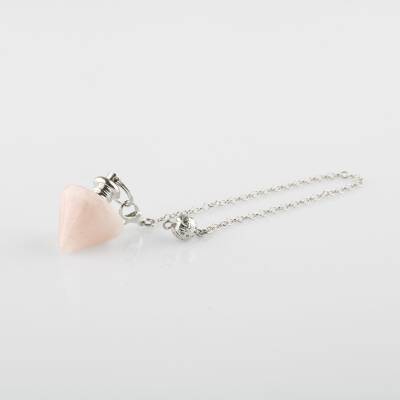 Pembe Kuvars Doğal Taş Pandül - 10