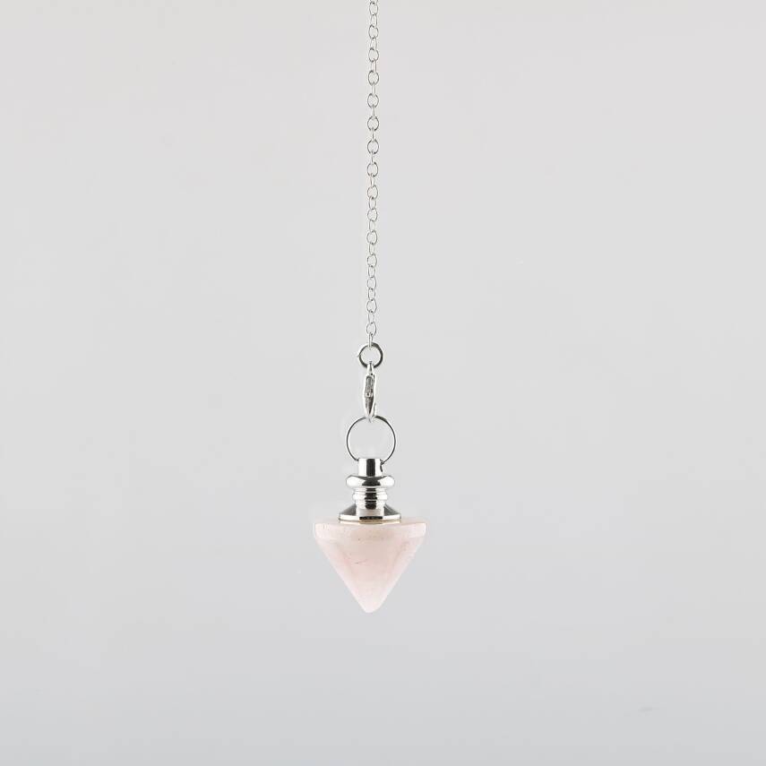 Pembe Kuvars Doğal Taş Pandül - 11