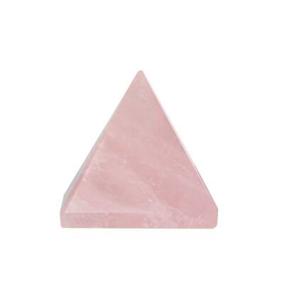 Pembe Kuvars Doğal Taş Piramit - 3cm - 3