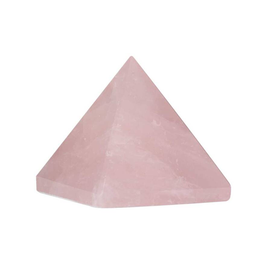 Pembe Kuvars Doğal Taş Piramit - 3cm - 4