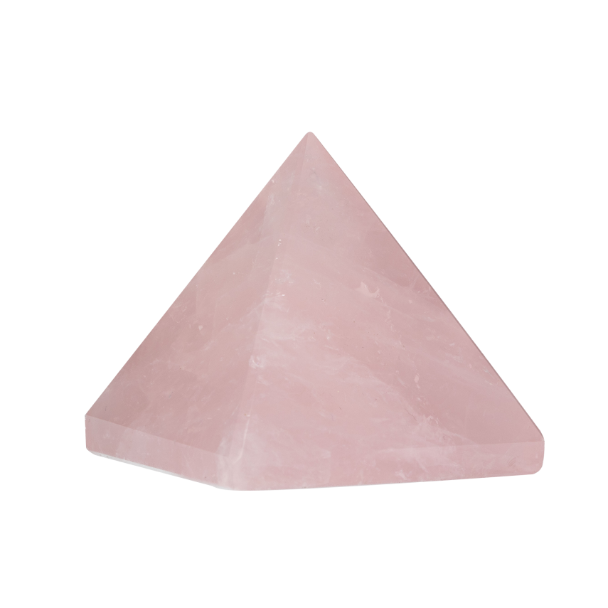 Pembe Kuvars Doğal Taş Piramit - 3cm - 3