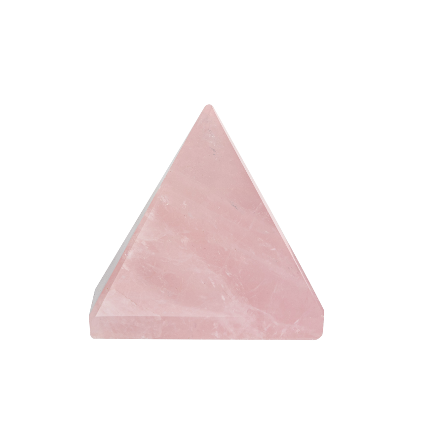 Pembe Kuvars Doğal Taş Piramit - 3cm - 5