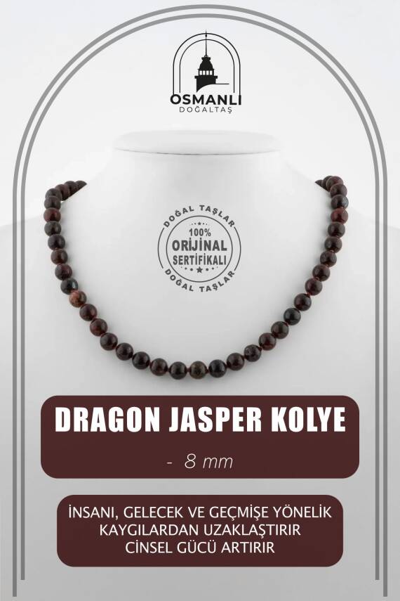 Pembe Kuvars (Gül Kuvars) 8 mm Düğümlü Doğal Taş Kolye - 1