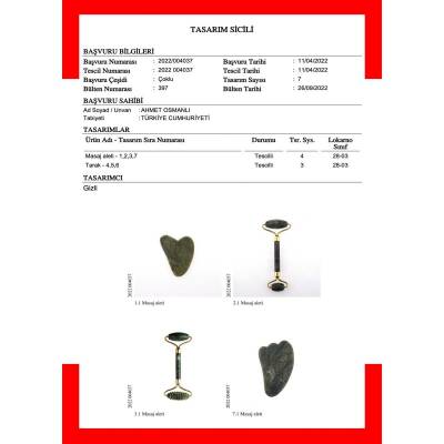 Pembe Kuvars Taşı Masaj Takımı - Roller ve Gua Sha Kaz Ayaklı Set - 4