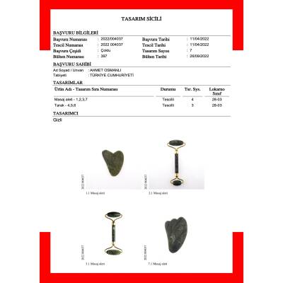 Pembe Kuvars Taşı Masaj Takımı - Roller ve Gua Sha Kaz Ayaklı Set - 5