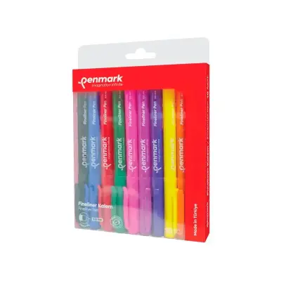 Penmark Fineliner Kalem 0.6 mm Japon Uç 10 Lu - Penmark