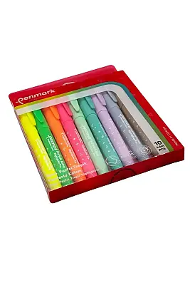 Penmark Kalem Tipi Fosforlu Bristol Kalem Neon Pastel Tropik Renkler 10 Lu - Penmark (1)