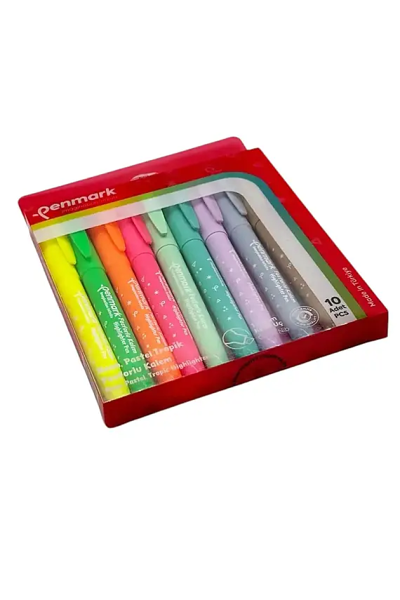 Penmark Kalem Tipi Fosforlu Bristol Kalem Neon Pastel Tropik Renkler 10 Lu - 2