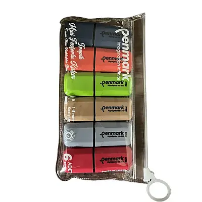 Penmark Mini Fosforlu Kalem 6 Lı Tropik Renkler - Penmark (1)