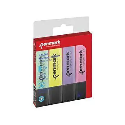 Penmark Pastel Renkler Fosforlu Kalem 1-5 mm Kesik Uç 4 Lü - 1