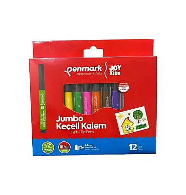 Penmark Yıkanabilir Süper Jumbo Keçeli Kalem 12 Li - Penmark (1)