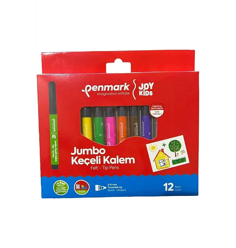 Penmark Yıkanabilir Süper Jumbo Keçeli Kalem 12 Li - 2