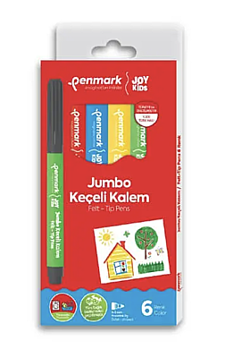 Penmark Yıkanabilir Süper Jumbo Keçeli Kalem 6 Lı - Penmark