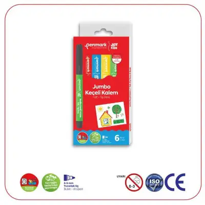 Penmark Yıkanabilir Süper Jumbo Keçeli Kalem 6 Lı - 1