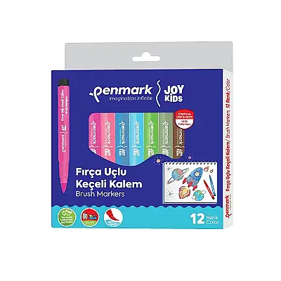 Penmark Yıkanabilir Süper Jumbo Keçeli Kalem Brush Uç 12 Li - 1