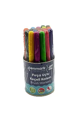 Penmark Yıkanabilir Süper Jumbo Keçeli Kalem Brush Uç 18 Li Metal Kutu - 1