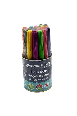 Penmark Yıkanabilir Süper Jumbo Keçeli Kalem Brush Uç 18 Li Metal Kutu - Penmark (1)