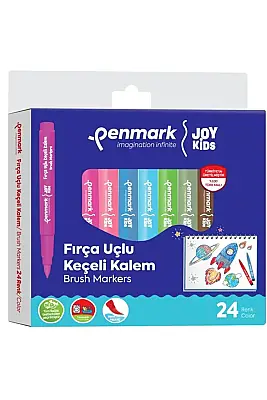 Penmark Yıkanabilir Süper Jumbo Keçeli Kalem Brush Uç 24 Lü - 1