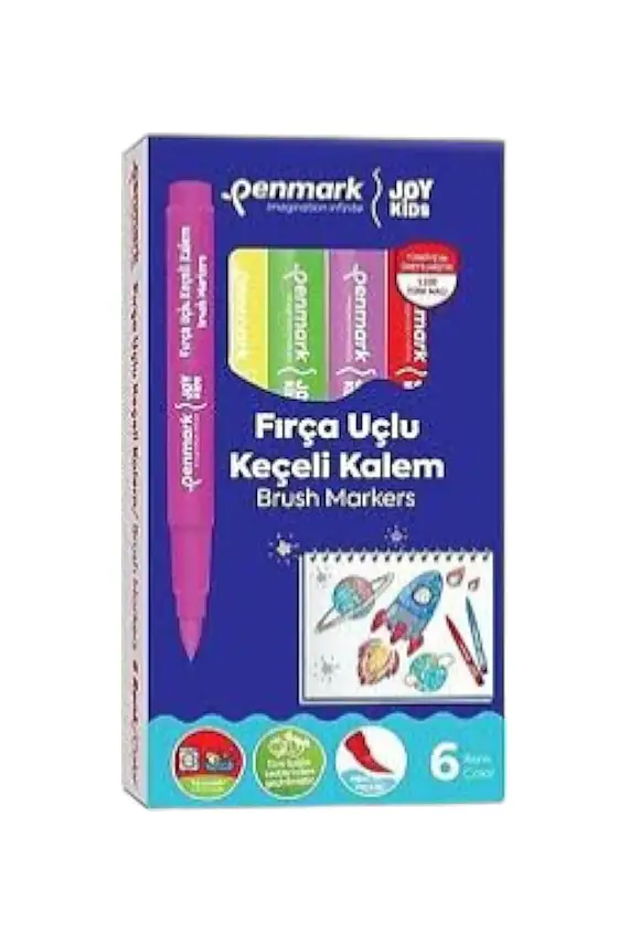 Penmark Yıkanabilir Süper Jumbo Keçeli Kalem Brush Uç 6 Lı - 2