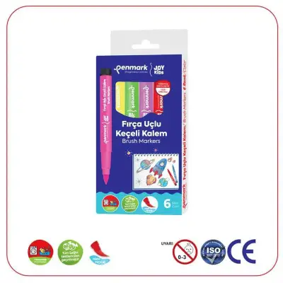 Penmark Yıkanabilir Süper Jumbo Keçeli Kalem Brush Uç 6 Lı - 1